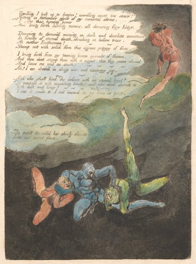 Europa. En profeti, plade 4, uvillig ser jeg op. . . . (Bentley 5) af William Blake